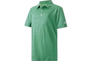 YHJOXLP Boys Polo Shirts Short Sleeve Striped Performance Moisture Wicking Dry Fit Golf Shirts for Boys Youth Kids