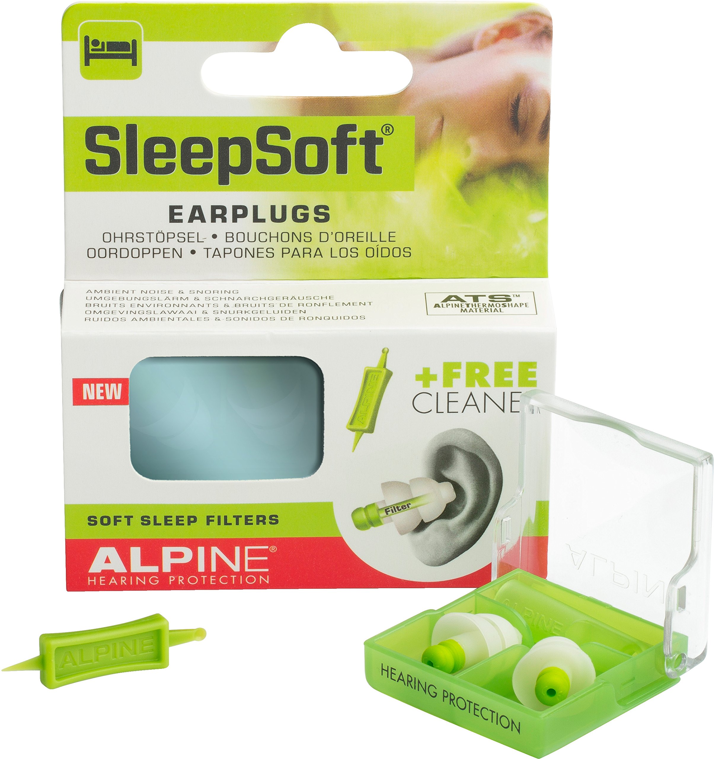 Alpine Sleep Soft Earplugs Comfortable Ear Plugs Reusable Sleeping