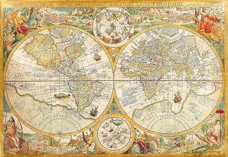 Old World Map Puzzle Amazon.com: Vintage Old World Map Jigsaw Puzzle, High Quality 