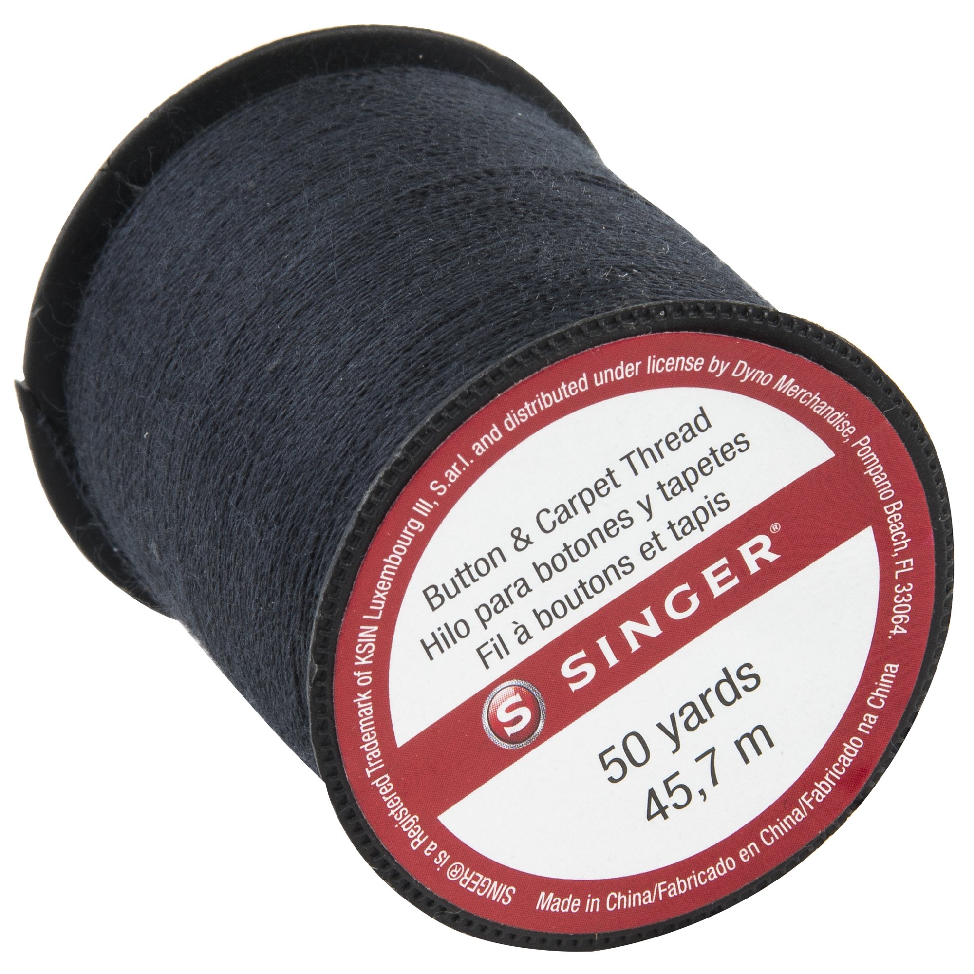 SINGER 67110 Button & Carpet Sewing Thread, 50-Yards, Black, 3.80 x 1.50 x 2.50 inches