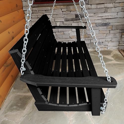 highwood Weatherly Porch Swing Feet, Black in Oman Whizz Porch