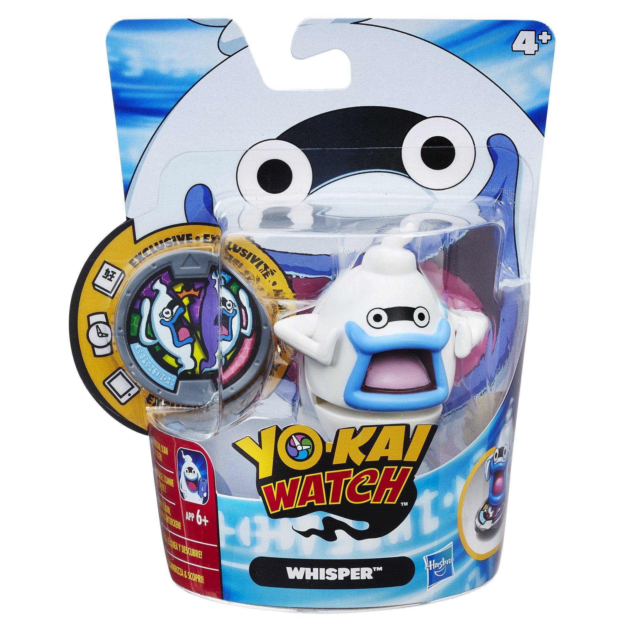 Yo-kai Watch Hasbro B5939EL5 Toy Figure Medal Friends Whisper, Collectable Toy