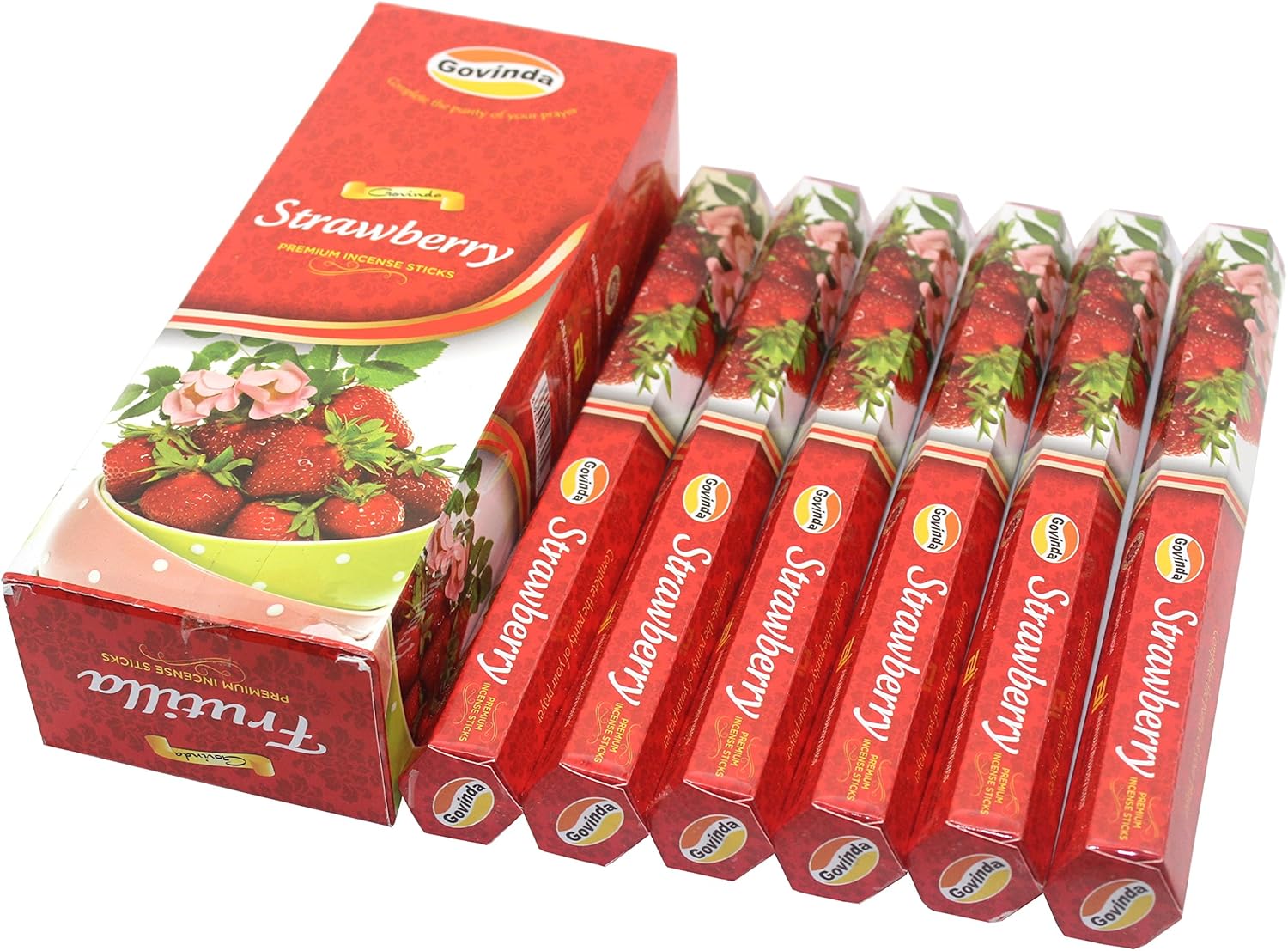 Amazon.com: Govinda Incense - Strawberry - 120 Incense Sticks, Masala