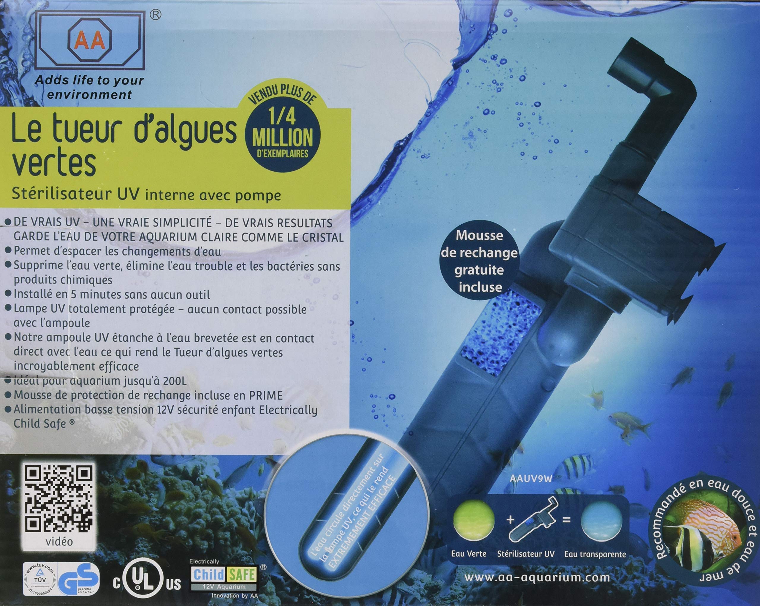 AA Aquarium Green Killing Machine Internal UV Sterilizer with Power