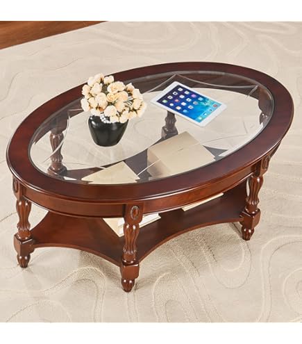 Amazon.com: MODERION Round Coffee Table with Flower Shaped Top