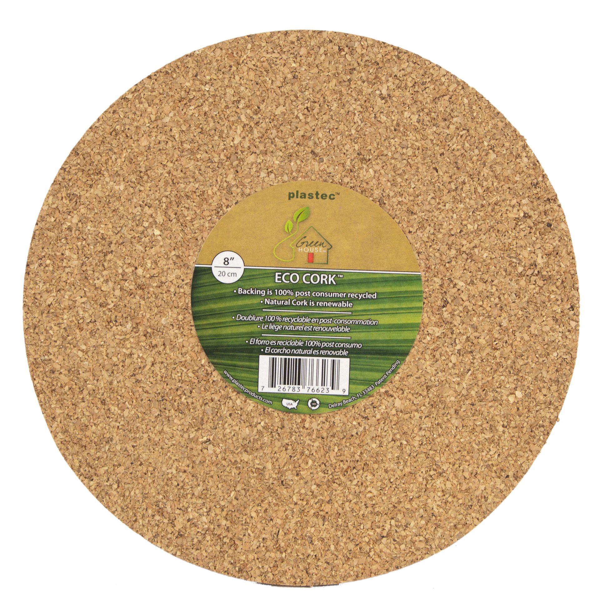 Plastec ECR08 Eco Cork Mat, 8-Inch