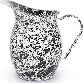 Enamelware Small Pitcher - Black Marble
