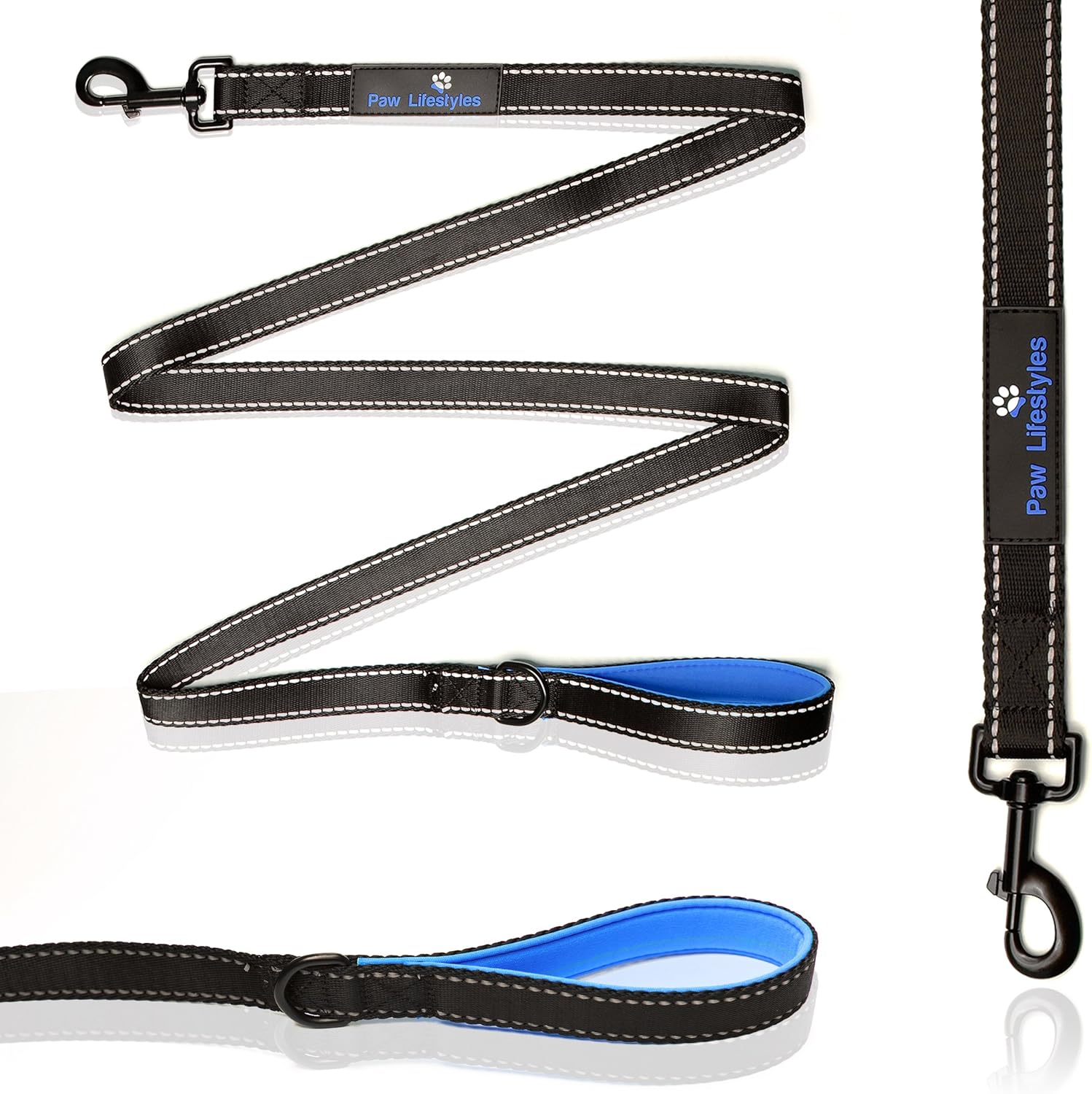 Paw Lifestyles Extra Heavy Duty Dog Leash - 6ft Long - 3mm Thick, Soft Padded Handle for Comfort - Perfect Leashes for Medium and Large Dogs : Pet Supplies