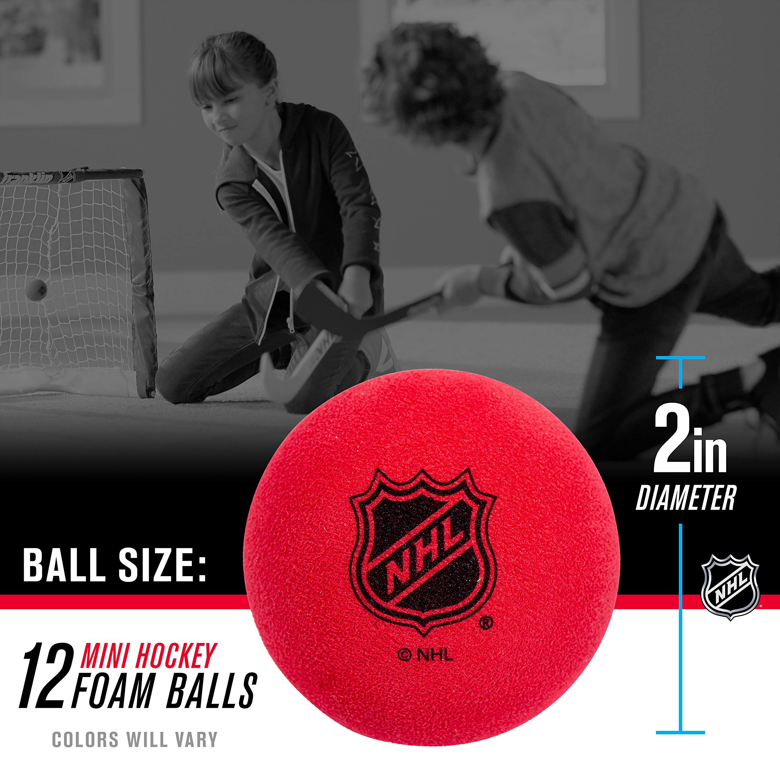 Franklin Sports Knee Hockey Balls Indoor Mini Foam Hockey Balls for