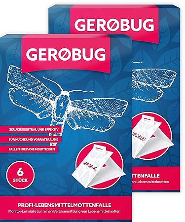 Lebensmittelmotten-Falle = 12 Stück + Gratis E-Book + Persönliche Betreuung durch Schädlingsprofi