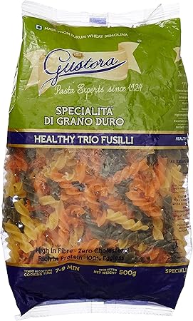 Gustora Healthy Trio Fusilli Pasta, 500g