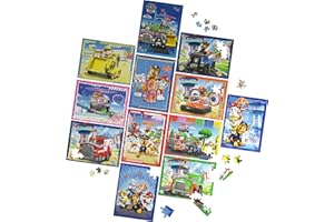 Spin Master Games, PAW Patrol Puzzles 12-Pack, 24, 48, & 100 Pieces, Kids Puzzles, Featuring Chase, Marshall, Skye, Everest, 