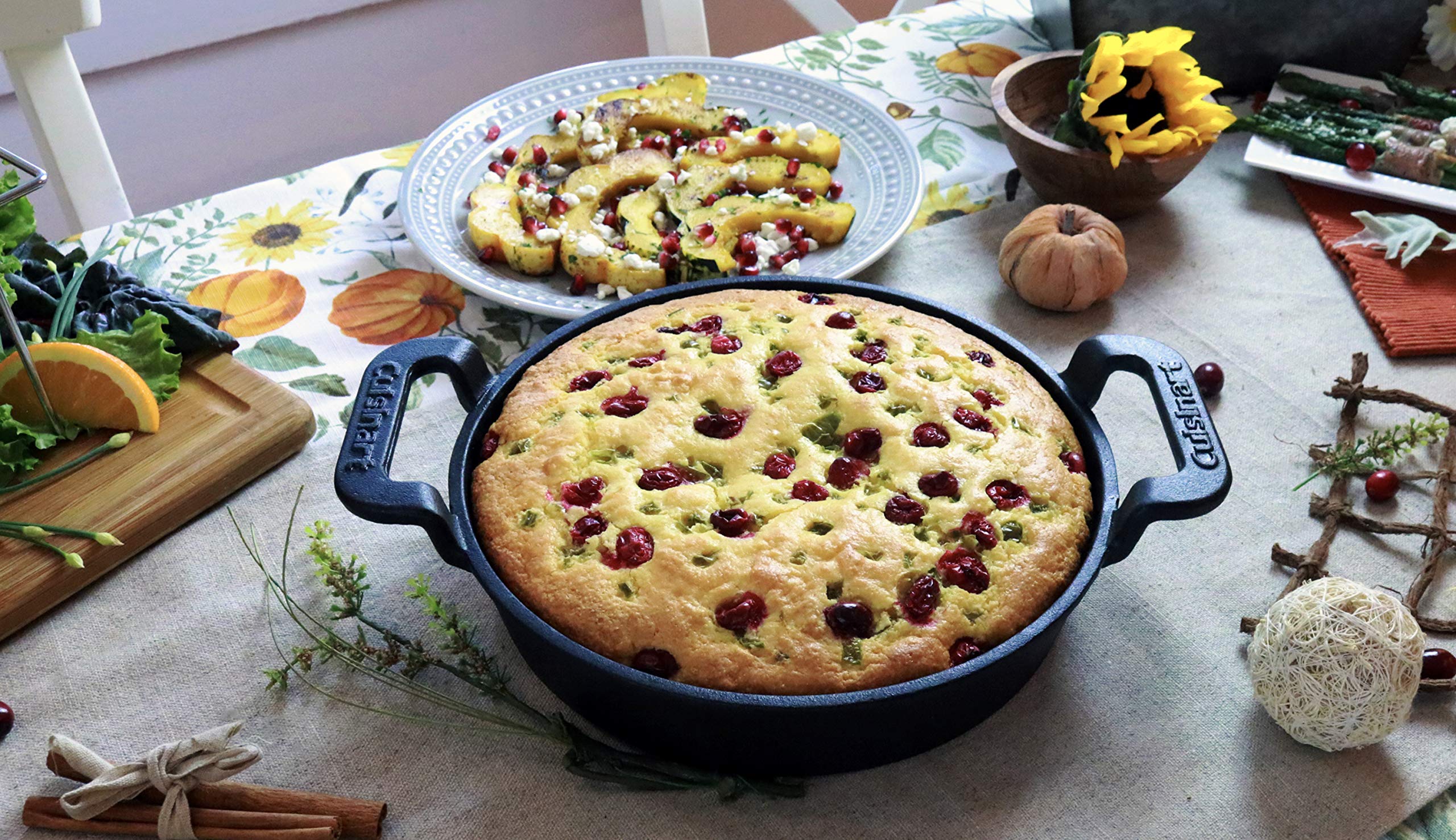 Cuisinart CCP-1000, Pre-Seasoned Cast Iron Griddle Pan, 10