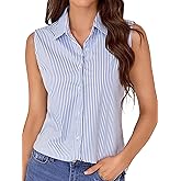 COUXILY Wrinkle-Free & Non-Iron Women's Sleeveless Button Down Shirts Blouses with Mulberry Silk Tank Casual Work Tops