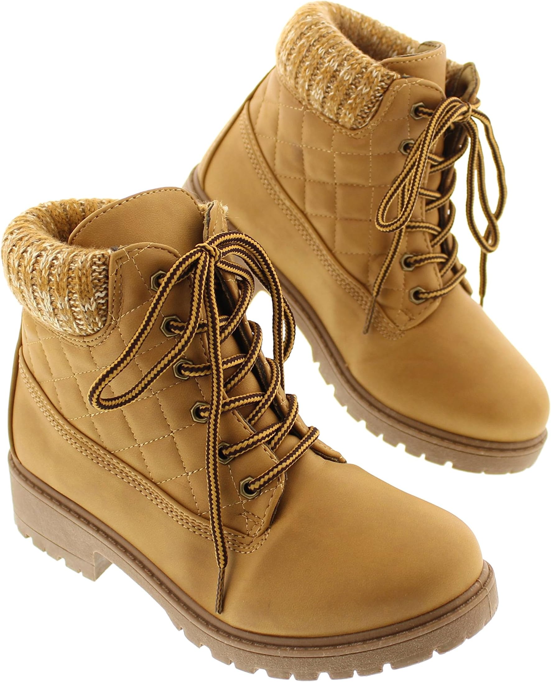 Gold Toe Women's Faux Suede Lace Up Hiking Military Fashion Combat Outdoor Boot,Slip-Resistant Work Shoes