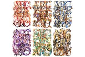 AuriicLeaf Baroque Alphabet Scrapbook Stickers Set, 156PCS Letters Ephemera for Scrapbooking, Junk Journaling, Crafting, DIY Projects, Diaries, and Art Supplies