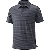 Shallowlulu Mens Golf Shirts Short Sleeve Dry Fit Moisture Wicking Performance Polo Casual Print Collared Golf Polo