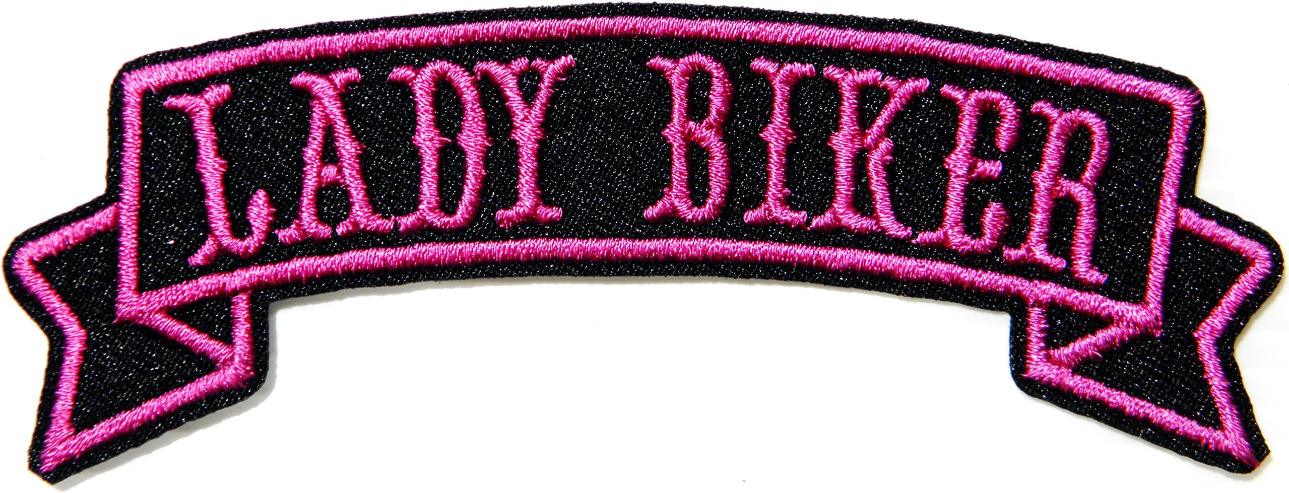 Lady Biker Rider Motorcycles Jacket T Shirt Suit Patch Iron on Embroidered Applique Sign Badge Costume L