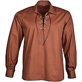 DSS Kilt- Scottish Jacobite/JACOBEAN/Ghillie Shirt (6XL, Brown)