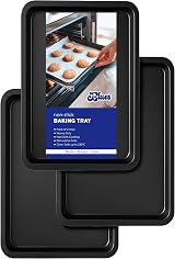 BLUES Set of 3 Non Stick Baking Trays 32 cm Heavy Duty Oven Tray view 1