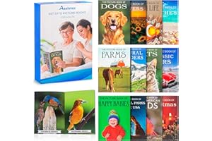 Assistex 12 Pack Picture Book Set, Picture Books for Seniors with Dementia - Alzheimer's Activity for Adults - for Patients in Nursing Home - Stroke rehab - Brain Exercise - Parkinson product