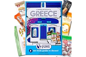 Universal Yums | Greek Tasting Adventure | Greek Candy, Chocolate from Greece & Exotic Greek Snacks | Delicious Snack Box Gift for Men, Women, College Students, Movie Night, Thanksgiving and Christmas