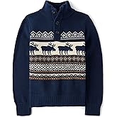 The Children's Place Boys Long Sleeve Mock Neck Pullover Sweater