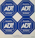 ADT Window Sticker Decal Authentic Dark Blue