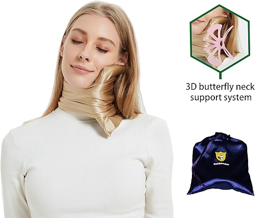 Amazon Com Foxseon Silk Travel Pillow 3d Butterfly Neck Support