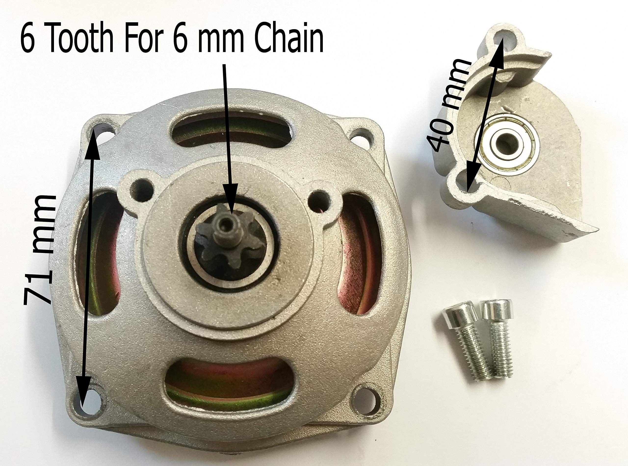 Orange Imports Ltd CL016 Moto Mini Quad Bike Sports Style Clutch Bell Housing with 6 Tooth Front Pinion Sprocket