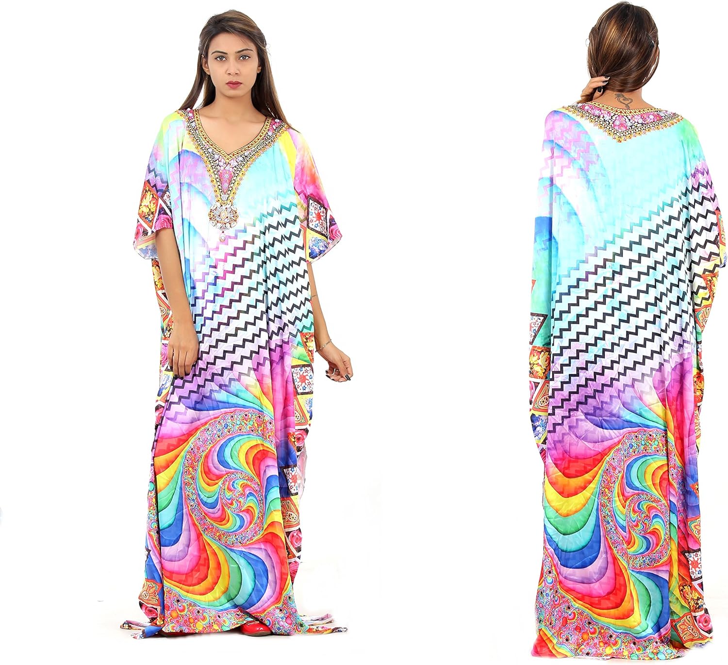 Beach Kaftan Dress, Long Beach Caftan, Beach Maxi Dress, White Kaftan