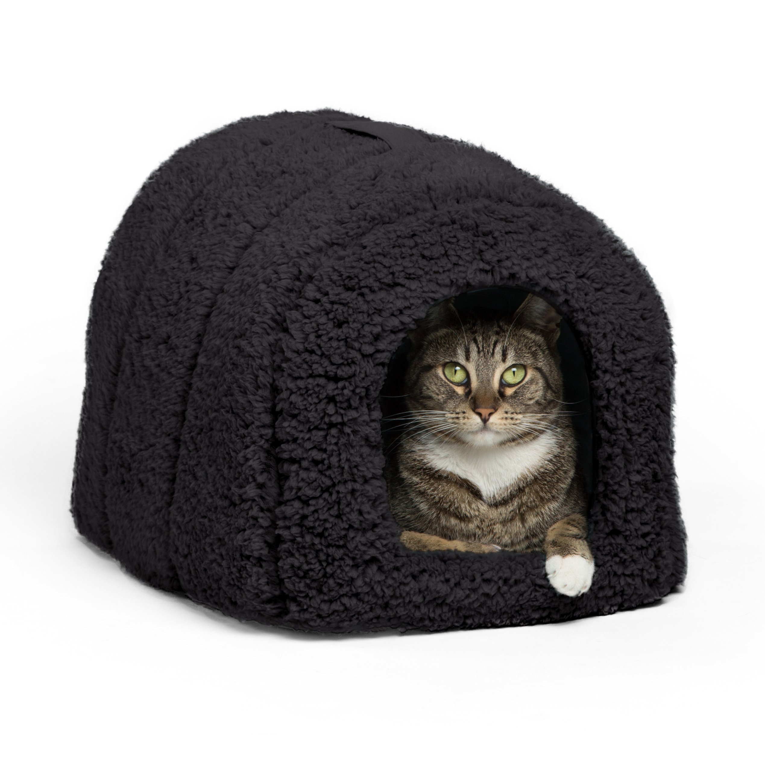 Best Friends by Sheri Pet Igloo Hut, Sherpa, Black Cat and Small Dog Bed 819115011548 eBay