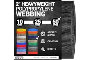Strapworks Heavyweight Polypropylene Webbing - Heavy Duty Poly Strapping for Outdoor DIY Gear Repair