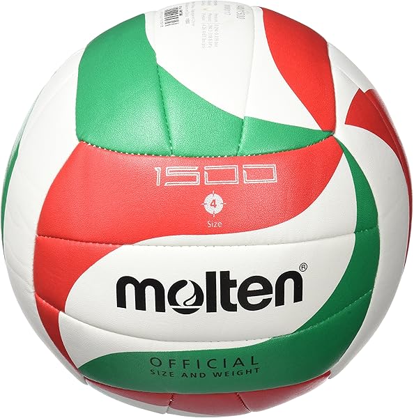 Molten VM1500 - Balón de Voleibol Intanfil, Blanco, Rojo y Verde ...