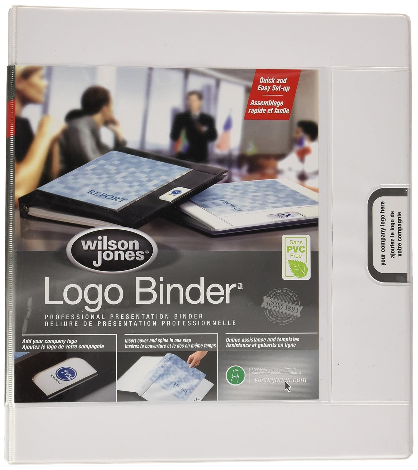 Wilson Jones Custom Imprint Presentation Binder, 1 Inch