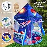 W&O Rocket Ship Play Tent with Blast Off Button Spaceship Indoor Outdoor view 3
