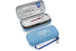 MOSLA Stethoscope Case fits 3M Littmann Classic III/Lightweight II S.E. Cardiology IV & Cardiology IV Stethoscope, Gift for Nurse, Carrying Storage Bag with Partition (Nylon Blue)