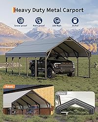 GarveeLife 12x25 FT Metal Carport