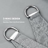 MOKANI Sun Shade Sail 3x4m Rectangle Waterproof UV 95% with Rope Grey view 3