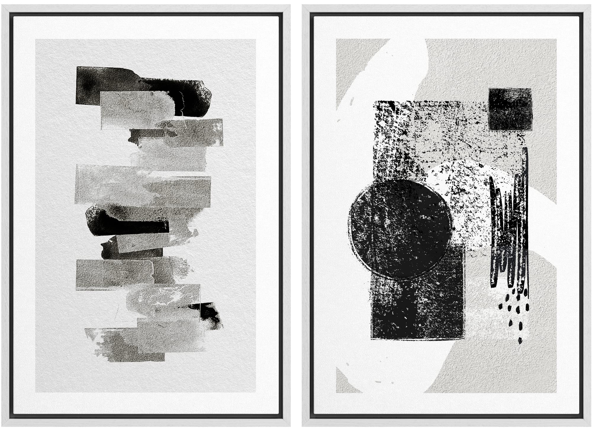 MUDECOR Framed Canvas Print Wall Art Set Geometric