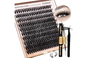Lash Extension Kit Fluffy Eyelash Clusters Kit 10-18mm Eyelash Extension Kit 80D Individual Lashes DIY Lash Extension Kit 200