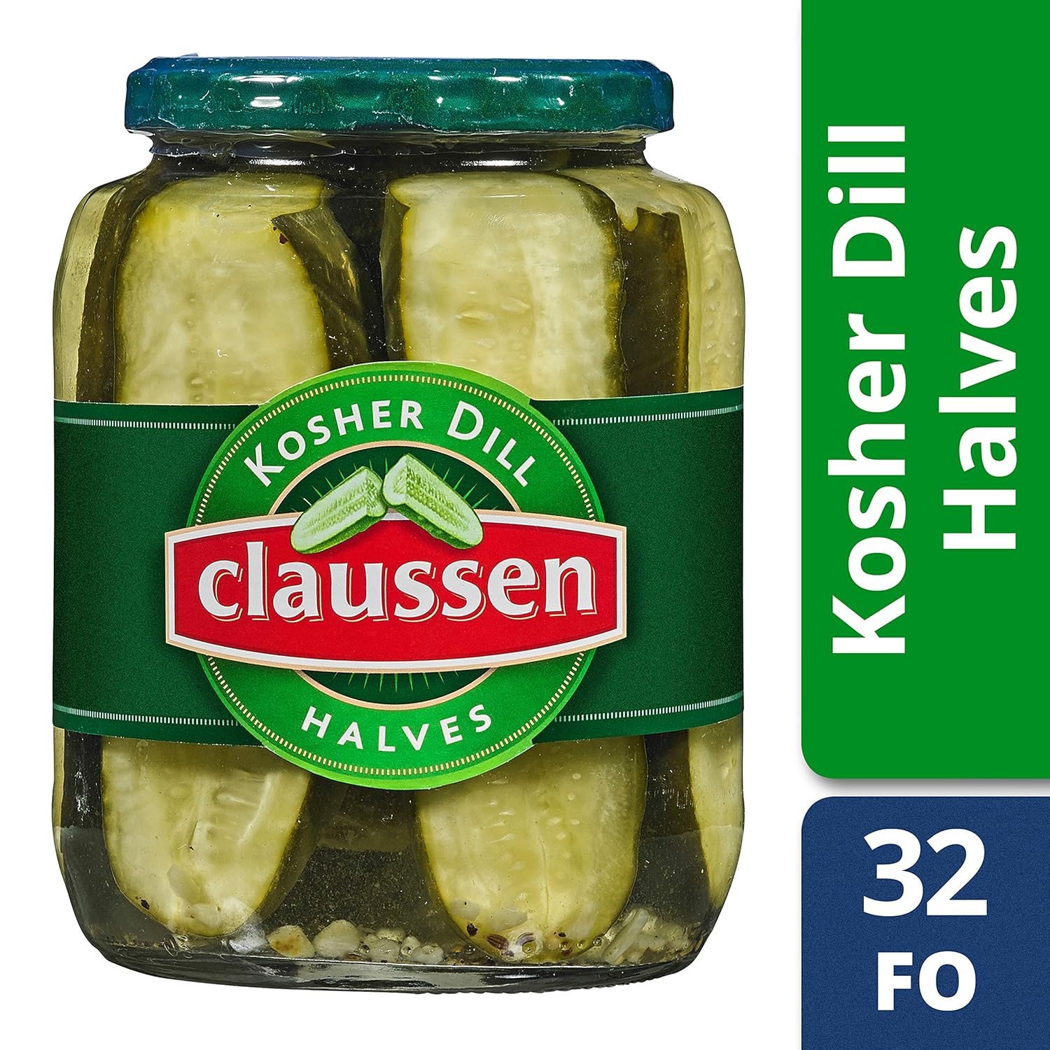 Claussen Kosher DeliStyle Pickle Halves, 32 fl oz (2 jars