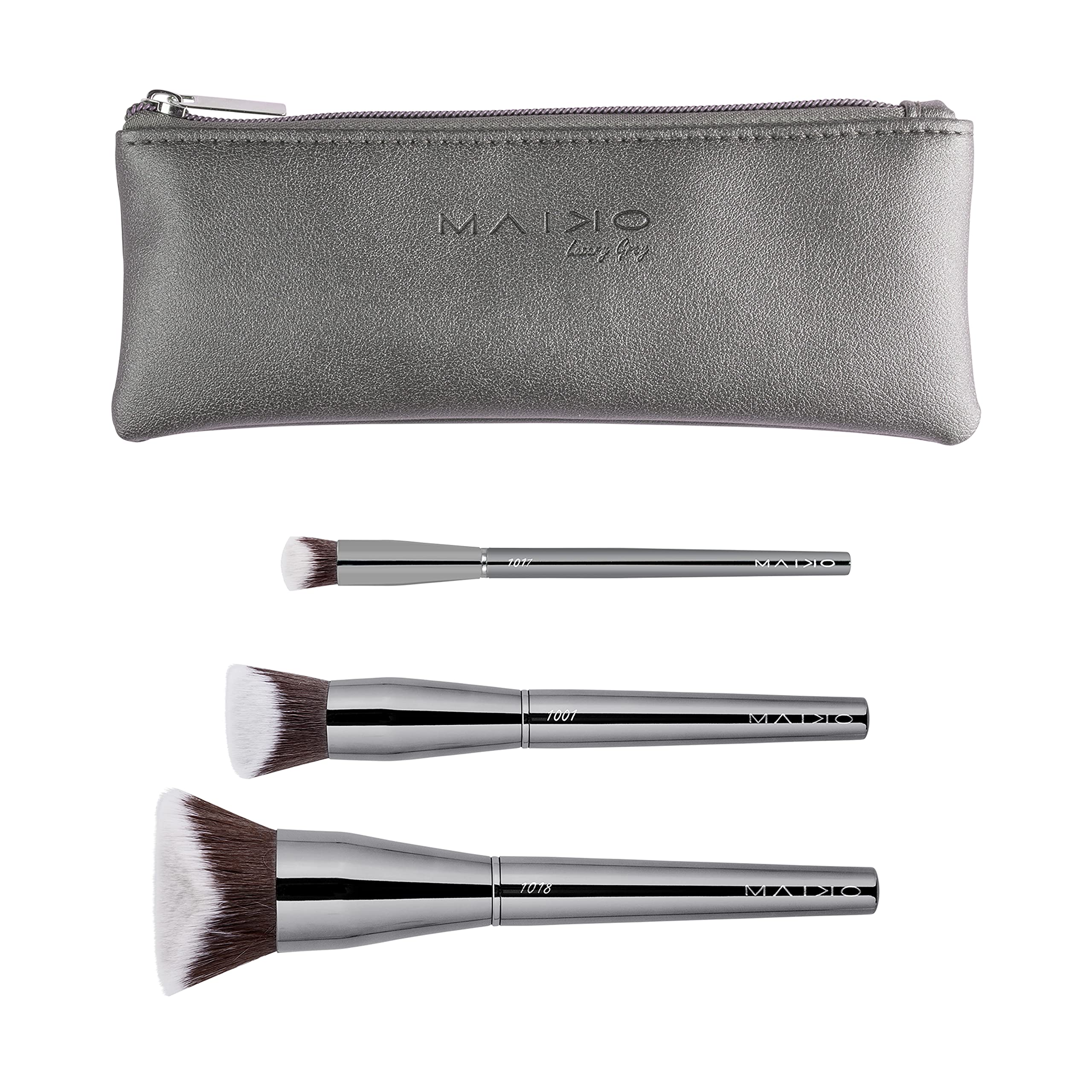 MAIKO MKLGS05 Set De Brochas Precision Pack Luxury Grey for Adults, Ideal for Everyday use