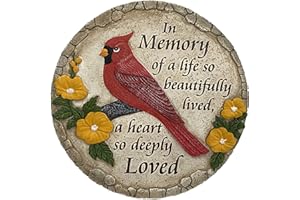MYFIHU Cardinal Memorial Stones, Garden Memorial Stones for Loved Ones, Memory Stones for Loved Ones Lost, Sympathy Gifts, Memorial Gifts Loss Brother, Son, Husband, Sister TNS8