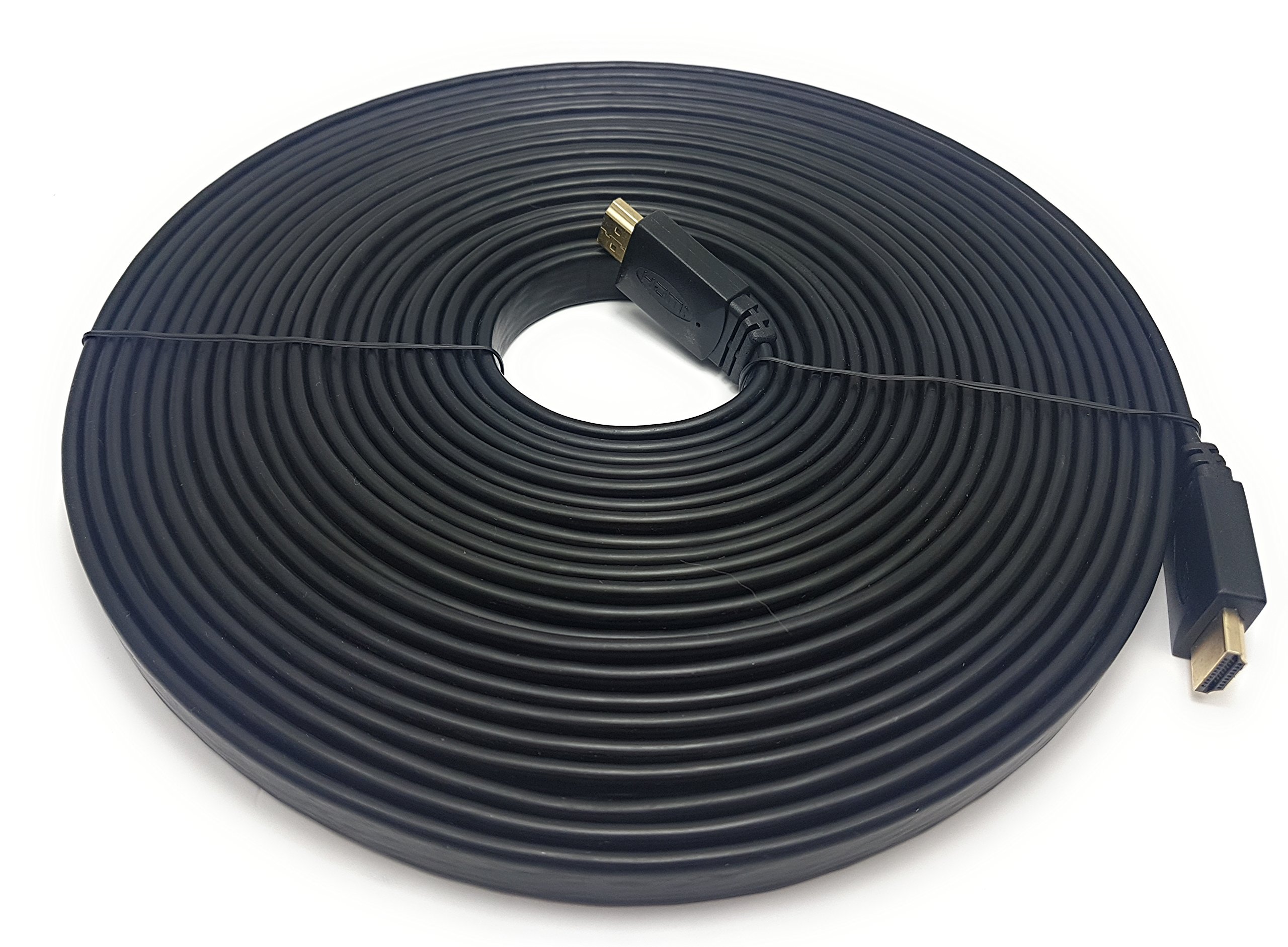 MainCore Flat HDMI to HDMI Cable - 10m, Ultra HD (4K) 3D Compatible + Ethernet/Gold-Plated