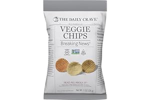 The Daily Crave Veggie Chips, 1 Oz (Pack Of 24) Veggie Crisps, Kosher, Crunchy, Vegan