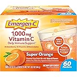 Emergen-C 1000mg Vitamin C Powder for Daily Immune Support Caffeine Free Vitamin C Supplements with Zinc and Manganese, B Vit
