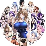 50 Pcs Sexy Anime Waifu Girl Stickers, Nake Hentaii