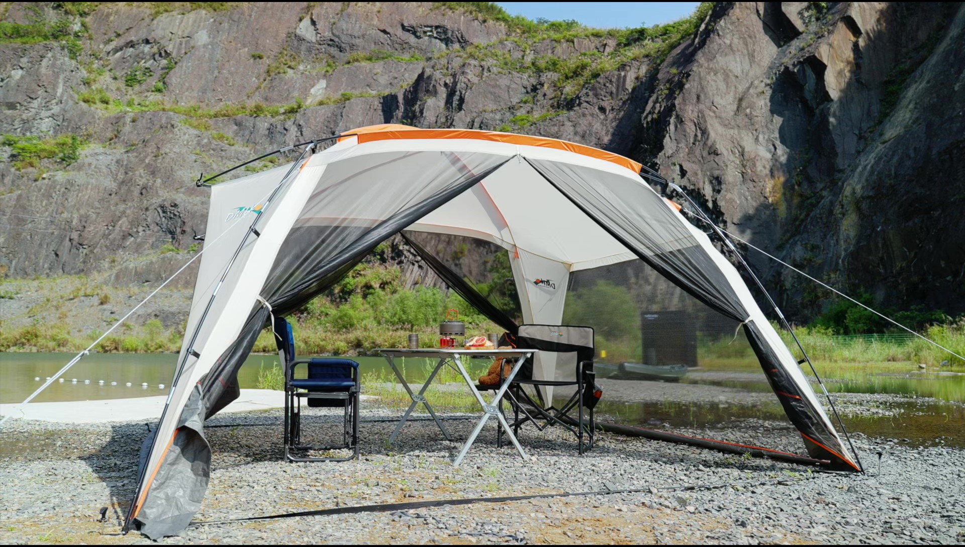 DMH OUTDOORS 12x12 FT Screen House Tent with Mesh Walls, 2 Doors, Water Resistant image 24