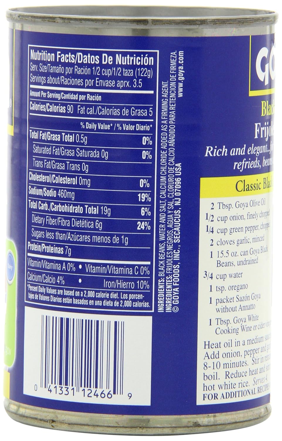 Goya Black Beans Can Nutrition Nutrition Pics
